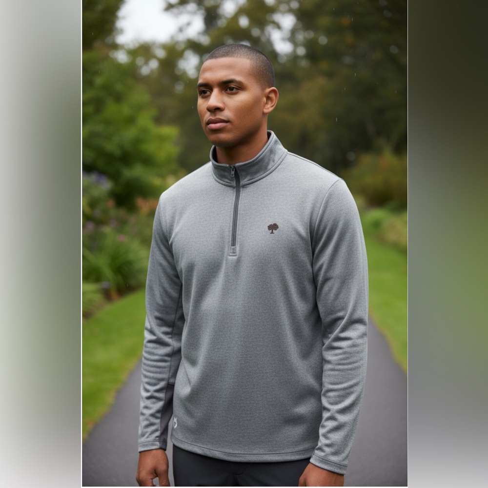 Greyson Clothiers Men’s Gray Quarter Zip Pullover Golf Shirt L